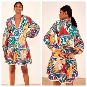 NWT Farm Rio Macaw mini dress